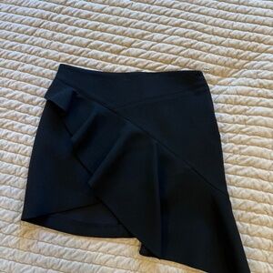 Zara Black mini skirt with asymmetrical hem size medium